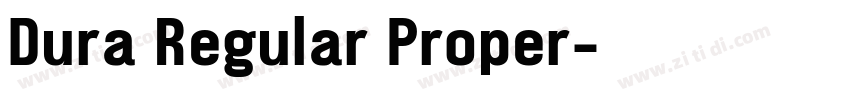 Dura Regular Proper字体转换